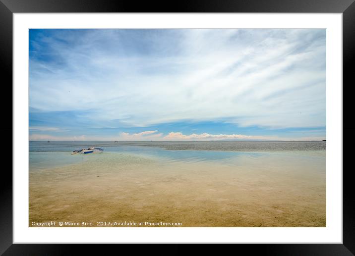 Scenic view of Virgin Island in Bohol, Philippines Framed Mounted Print by Marco Bicci