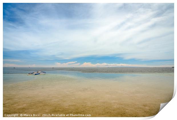 Scenic view of Virgin Island in Bohol, Philippines Print by Marco Bicci