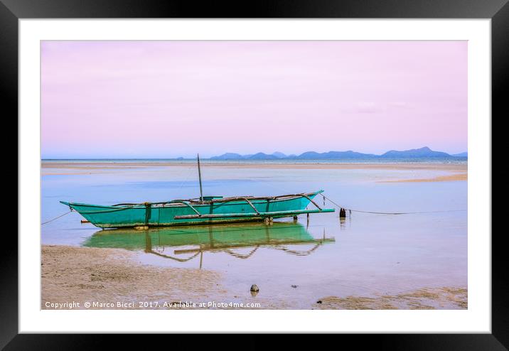 A filipino traditional boat  Framed Mounted Print by Marco Bicci