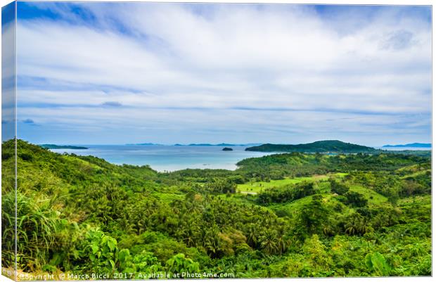 The wild countryside of El Nido, Palawan  Canvas Print by Marco Bicci