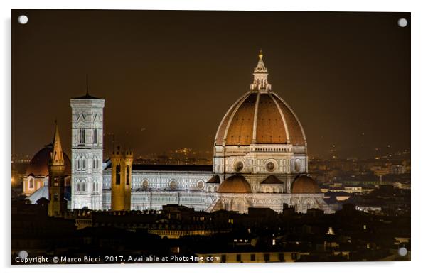 The Duomo of Florence Acrylic by Marco Bicci