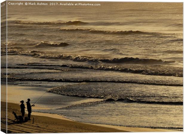Sunrise sea fishing on Topsail Canvas Print by Mark Ashton