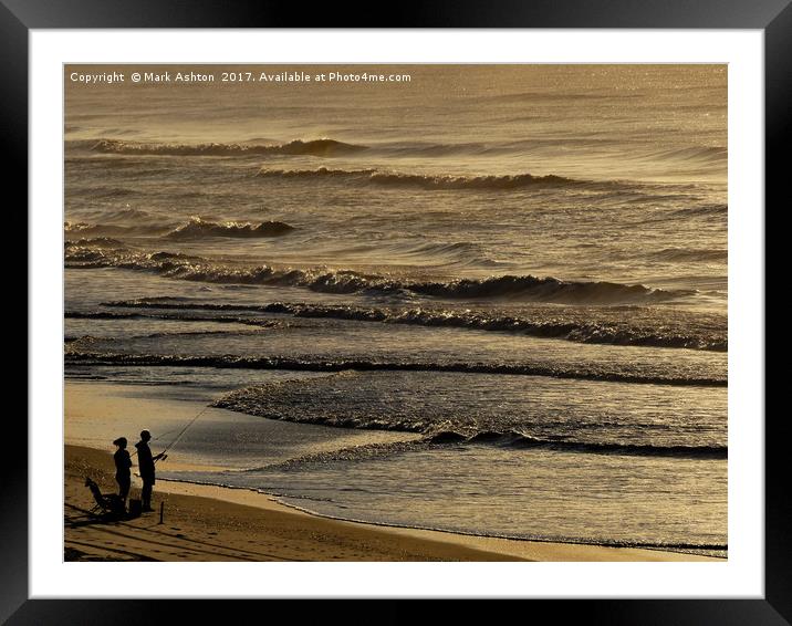 Sunrise sea fishing on Topsail Framed Mounted Print by Mark Ashton