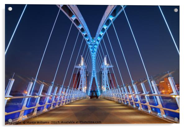 Lowry Bridge, Salford Acrylic by Martin Williams