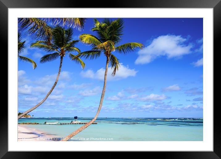 Caribbean landscape Framed Mounted Print by Marco Bicci