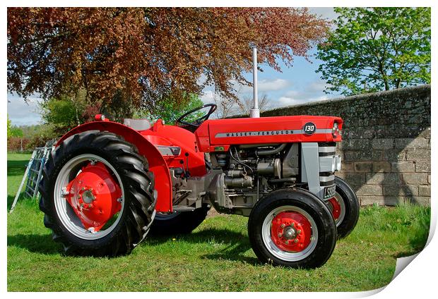 Massey Ferguson MF130 tractor Print by Alan Barnes