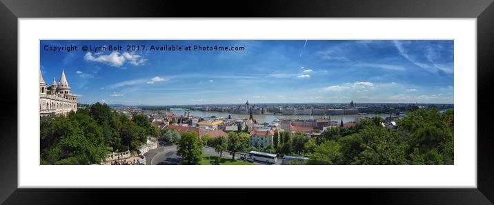 Budapest Panorama Framed Mounted Print by Lynn Bolt