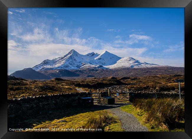 The Cuillin hills of the Isle of Skye Framed Print by Richard Smith