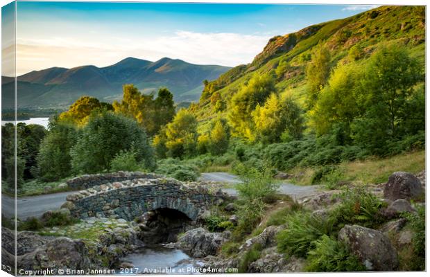 Ashness Bridge Derwentwater Canvas Print by Brian Jannsen