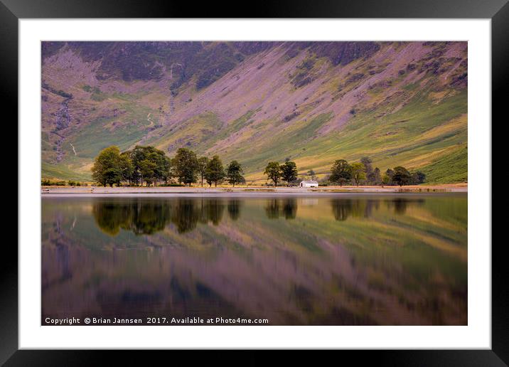 Buttermere Reflections Framed Mounted Print by Brian Jannsen