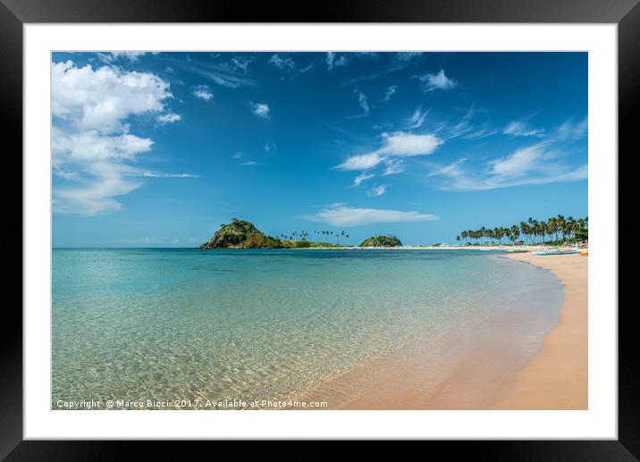 Palawan beach and sea Framed Mounted Print by Marco Bicci