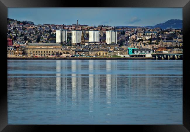 Dundee over the Tay Framed Print by Valerie Paterson