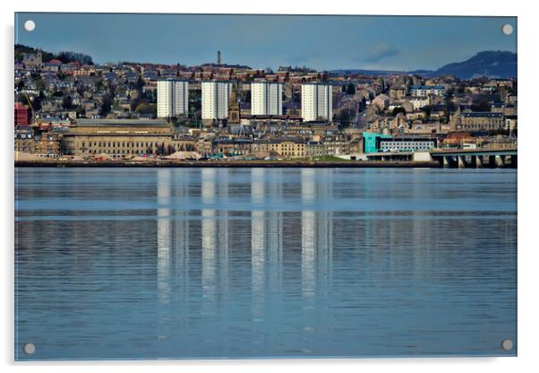 Dundee over the Tay Acrylic by Valerie Paterson