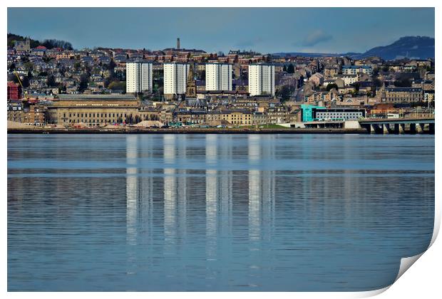 Dundee over the Tay Print by Valerie Paterson