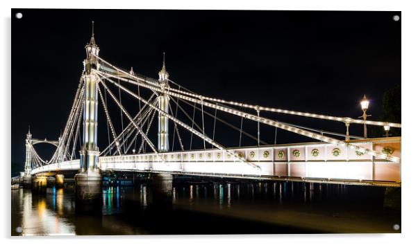 The Albert Bridge Acrylic by Dean Merry