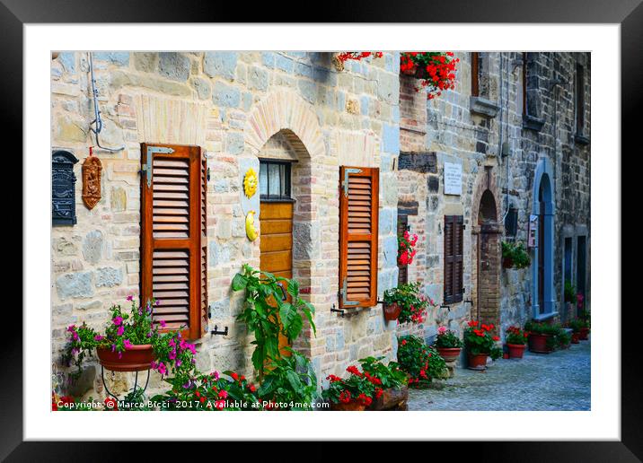 Town in Umbria, Italy Framed Mounted Print by Marco Bicci