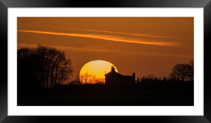 Lincolnshire Sunset Framed Mounted Print by Stephen Ward