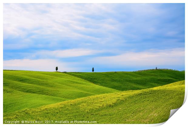 Val d'Orcia landscape Print by Marco Bicci