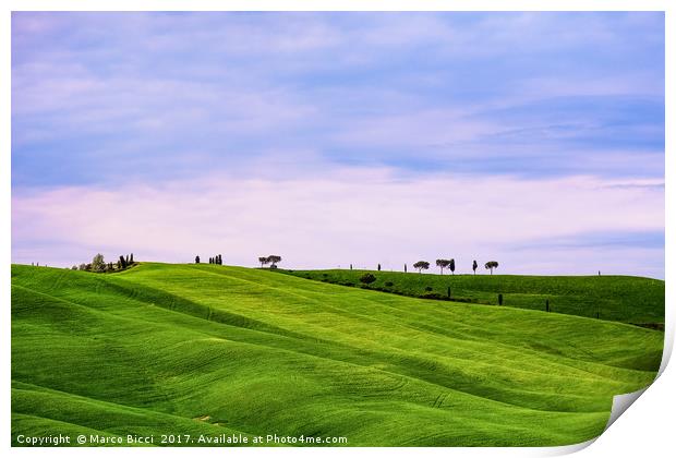 Val d'Orcia landscape Print by Marco Bicci