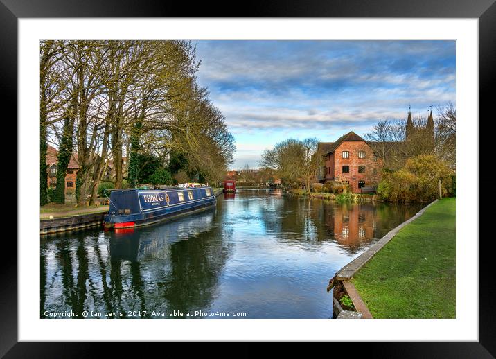 The Kennet At West Mills Newbury Framed Mounted Print by Ian Lewis