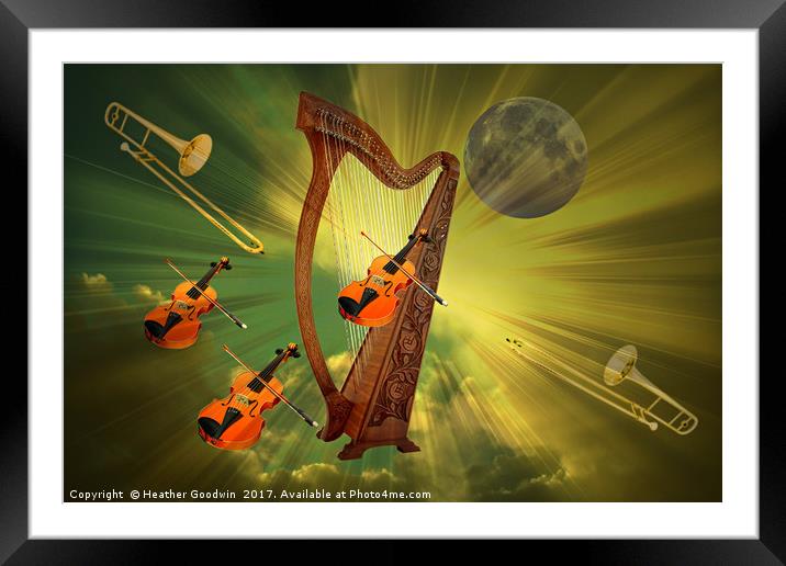Universal Symphony. Framed Mounted Print by Heather Goodwin