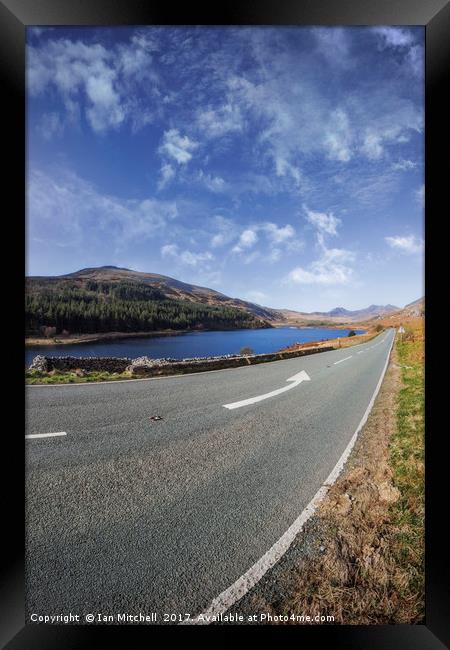 The Road To Snowdon Framed Print by Ian Mitchell