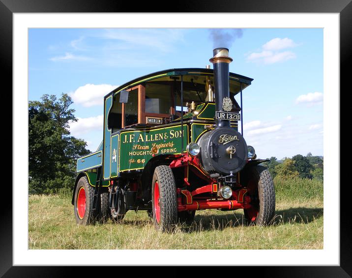Foden Timber Tractor Framed Mounted Print by Alan Barnes