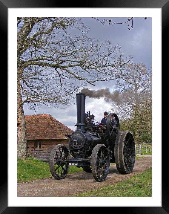 Fowler Traction Engine Framed Mounted Print by Alan Barnes