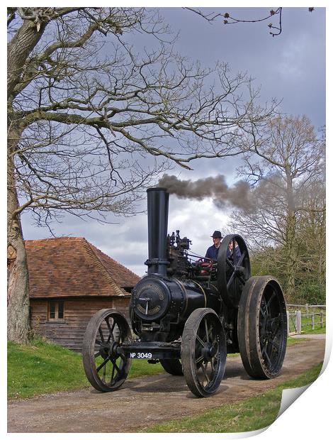 Fowler Traction Engine Print by Alan Barnes