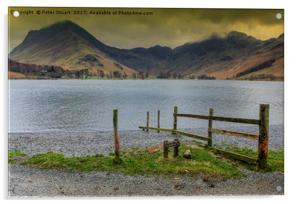 Buttermere Clouds Acrylic by Peter Stuart