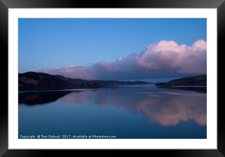 Clouds over the loch. Framed Mounted Print by Tom Dolezal