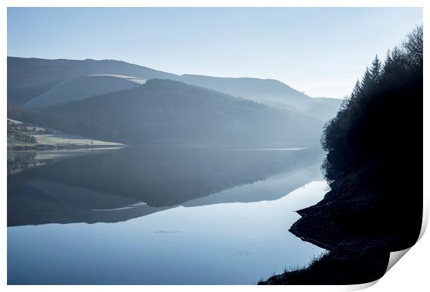 Reflections on Ladybower reservoir  Print by Andrew Kearton