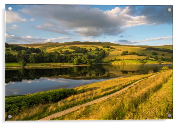 Ladybower reservoir in summer Acrylic by Andrew Kearton