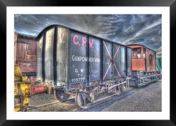 Railway Gunpowder Wagon Framed Mounted Print by Chris Thaxter