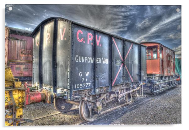 Railway Gunpowder Wagon Acrylic by Chris Thaxter