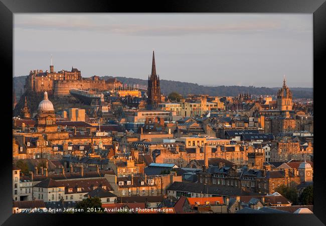 Edinburgh Dawn Framed Print by Brian Jannsen