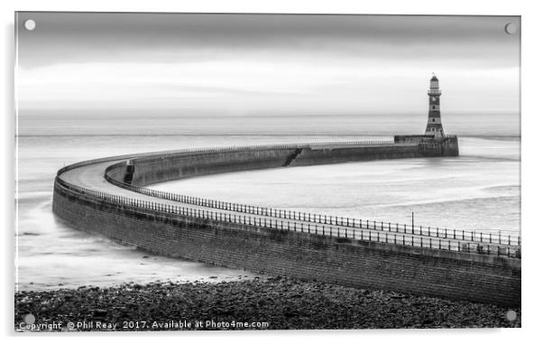 Roker Pier, Sunderland Acrylic by Phil Reay