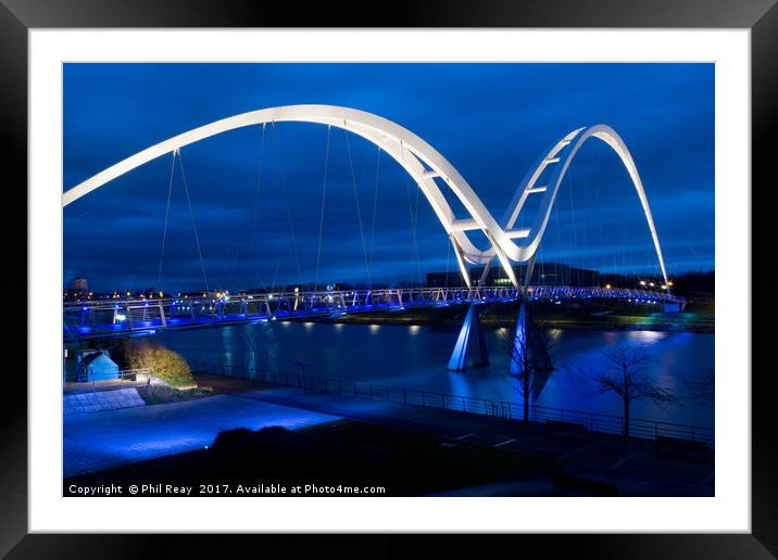 The Infinity Bridge, Teesside.  Framed Mounted Print by Phil Reay