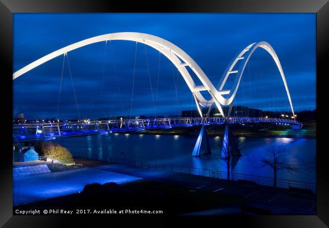 The Infinity Bridge, Teesside.  Framed Print by Phil Reay