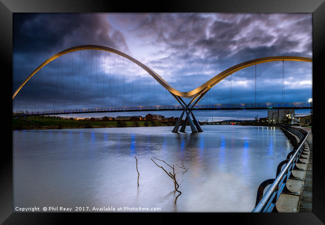 The Infinity Bridge, Teesside.  Framed Print by Phil Reay