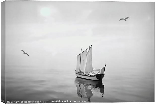 Adrift with the gulls. Canvas Print by Henry Horton