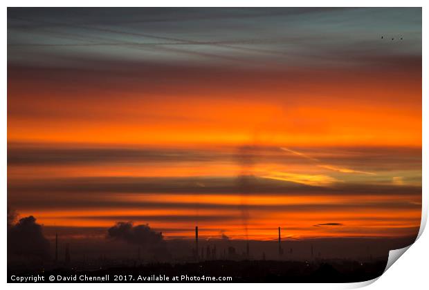 Industrial Sunrise  Print by David Chennell