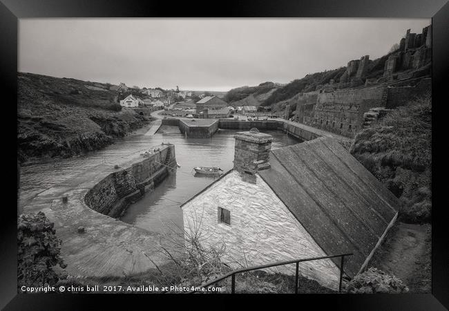 Porthgain Harbour Framed Print by chris ball