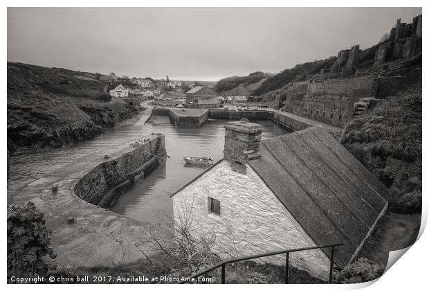 Porthgain Harbour Print by chris ball