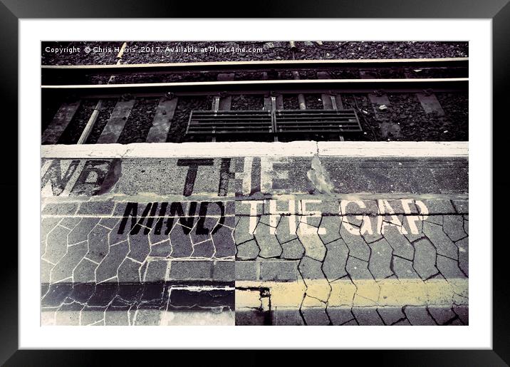 Mind The Gap Framed Mounted Print by Chris Harris