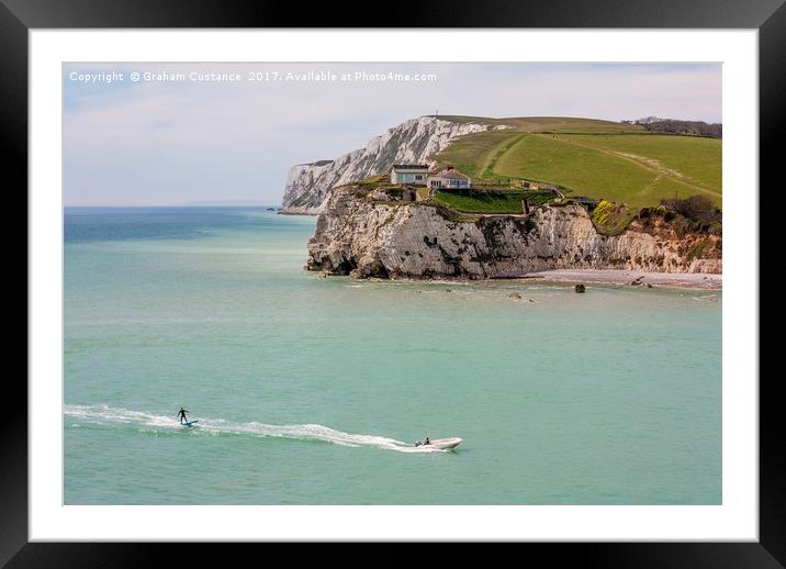 Freshwater Bay, Isle of Wight Framed Mounted Print by Graham Custance