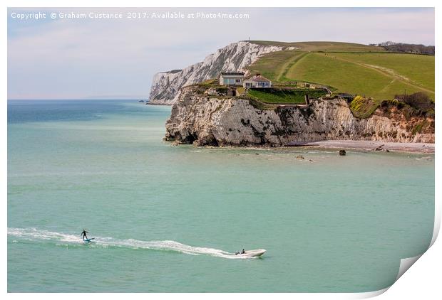 Freshwater Bay, Isle of Wight Print by Graham Custance