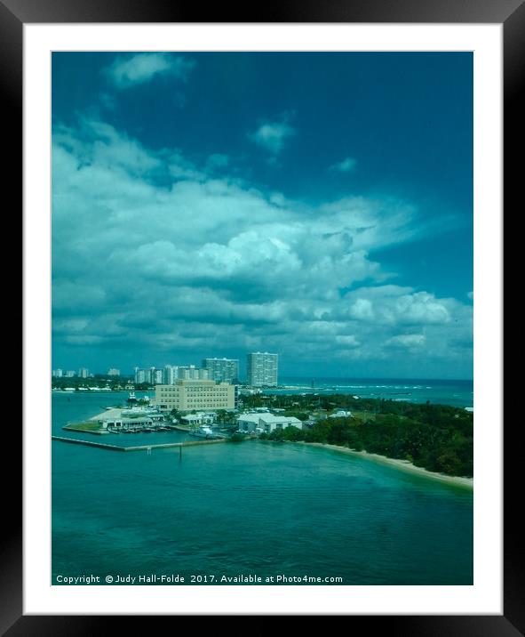 View from Port Everglades Framed Mounted Print by Judy Hall-Folde