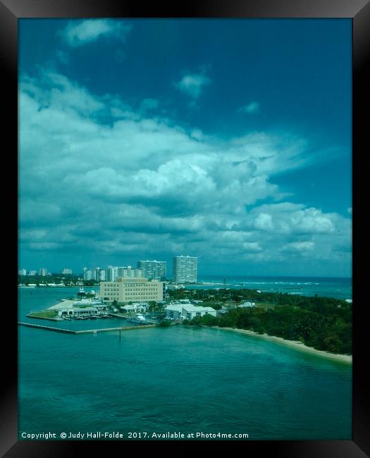 View from Port Everglades Framed Print by Judy Hall-Folde
