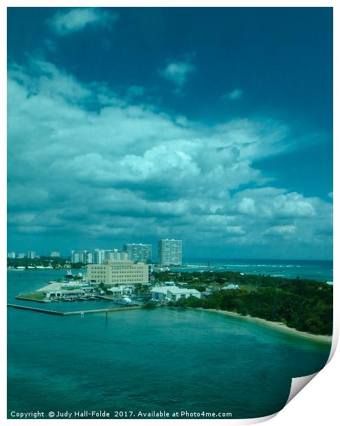 View from Port Everglades Print by Judy Hall-Folde